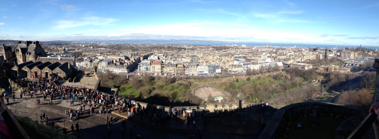 Edinburgh view from the castle